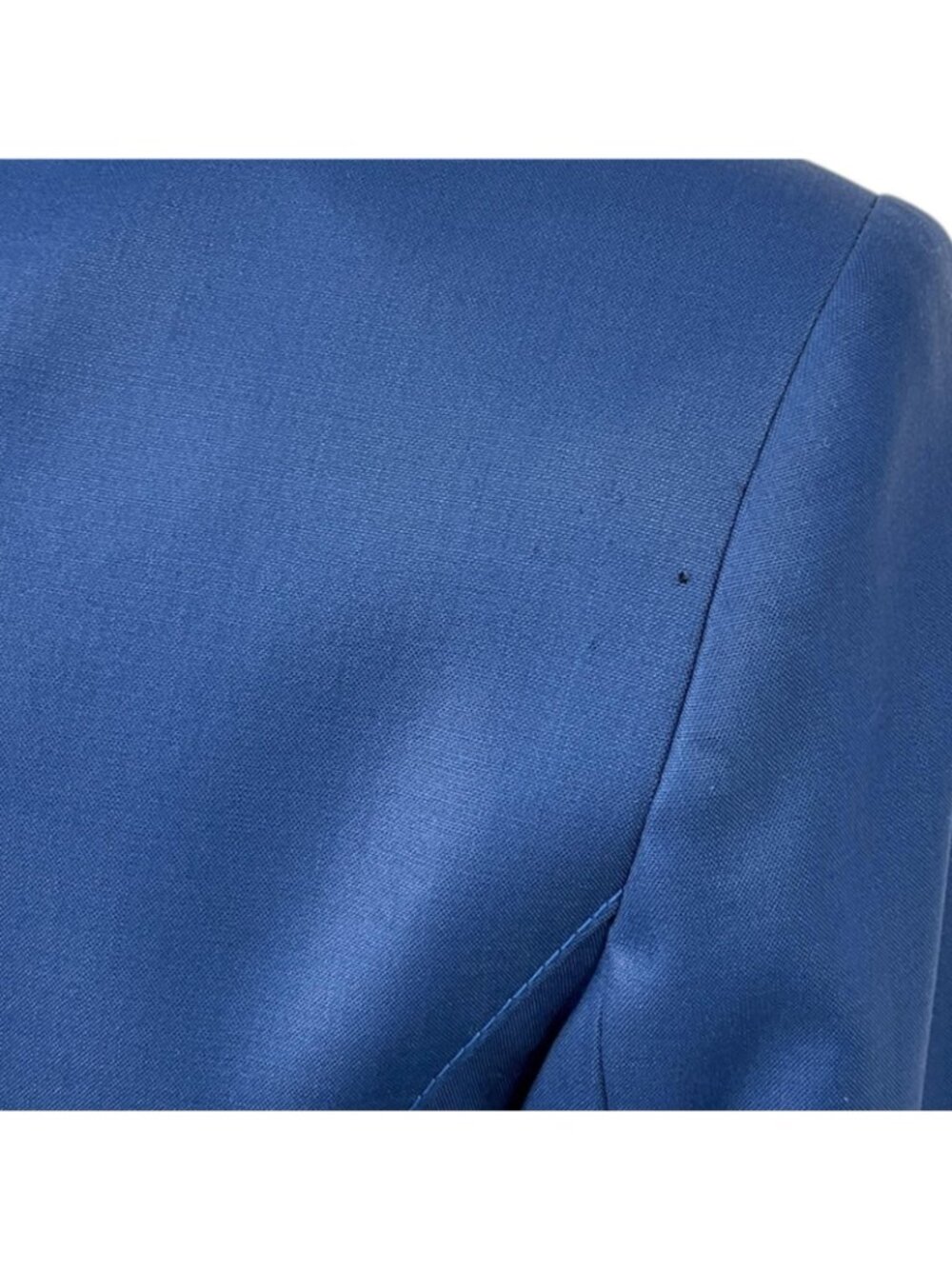 Smythe Hutton Blazer Womens 4 Blue Wool Shawl Lapel Tuxedo One Button Jacket - Picture 5 of 13